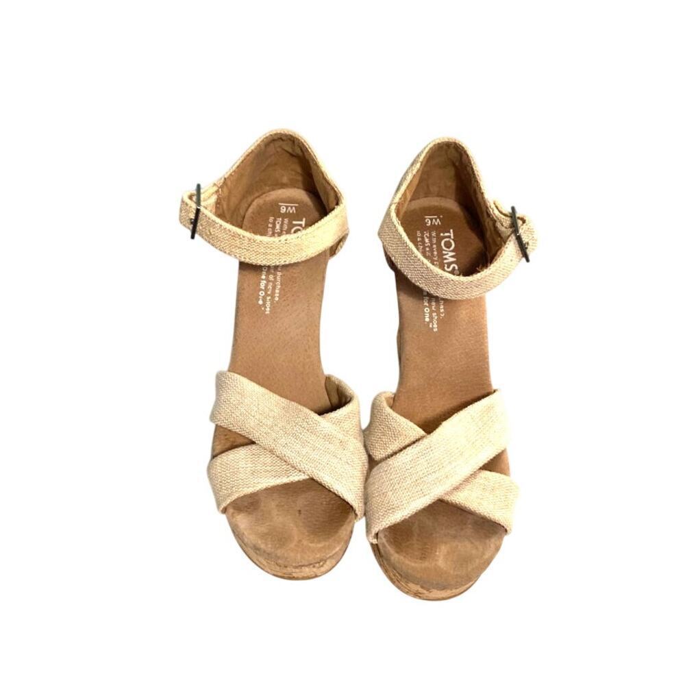 Tom's Womens Shoes Size 6 Wedge Sandals